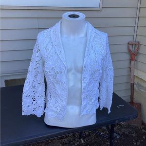 Lilly Pulitzer Women's White Jacket sz. 8